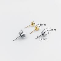 Stainless Steel Earring Stud Component, fashion jewelry & DIY & different size for choice, more colors for choice, 100PCs/Lot, Sold By Lot