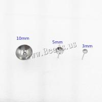 Stainless Steel Earring Stud Component fashion jewelry & DIY original color Sold By Lot