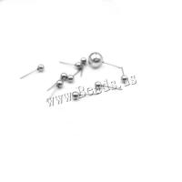 Stainless Steel Stud Earrings, fashion jewelry & different size for choice & for woman, original color, 2x0.7x13mm   3x0.7x14mm 5x0.7x16mm   6x0.7x17mm   7x0.7x18mm  8x0.7x19mm  10x0.7x21mm, 100PCs/Pair, Sold By Pair