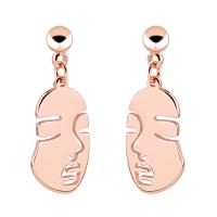 Stainless Steel Drop Earring Face polished fashion jewelry & for woman Sold By Pair