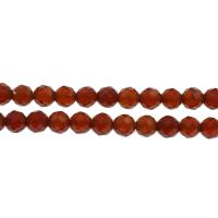 Natürlicher Granat Perlen, rund, verschiedene Größen vorhanden & facettierte, Bohrung:ca. 1mm, verkauft per ca. 14.9 ZollInch Strang