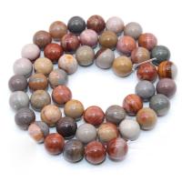 Natural Picture Jasper Beads Round polished DIY  mixed colors Sold Per Approx 15 Inch Strand