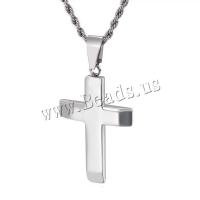 Stainless Steel Cross Pendants 316L Stainless Steel fashion jewelry & DIY & for man silver color Sold By Lot