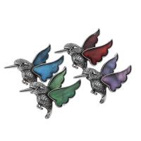 Shell Pendants Zinc Alloy with Shell Hummingbird antique silver color plated dyed & can be used as brooch or pendant nickel lead & cadmium free Approx 6mm Sold By Bag