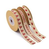 Cotton Fabric ribbon decoration jacquard durable & Christmas Design 15mm Sold By Set