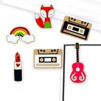 Collar Brooch Zinc Alloy gold color plated Unisex & enamel nickel lead & cadmium free Sold By PC