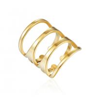 Titanium Steel Cuff Finger Ring plated & for woman & hollow Sold By PC