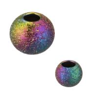 Esferas de aço inoxidável, banhado, DIY & tamanho diferente para a escolha, multi colorido, Buraco:Aprox 2mm, 100PCs/Lot, vendido por Lot