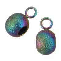 Stainless Steel Bail Beads, fashion jewelry & DIY, multi-colored, 4.50x9x6mm, Hole:Approx 3mm,1.5mm, 100PCs/Lot, Sold By Lot