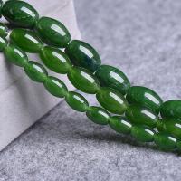 Jade Taiwan Kraal, gepolijst, mode sieraden & DIY & verschillende grootte voor keus, groen, Per verkocht Ca 15 inch Strand