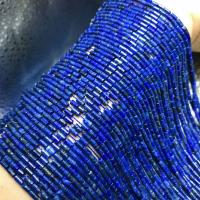 Κυανός Χάντρες, Στήλη, γυαλισμένο, κοσμήματα μόδας & DIY, σκούρο μπλε, 2x4mm, Περίπου 95PCs/Strand, Sold Per Περίπου 15 inch Strand