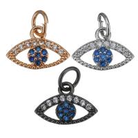 Cubic Zirconia Micro Pave Brass Pendant Eye plated fashion jewelry & micro pave cubic zirconia nickel lead & cadmium free Approx 3.5mm Sold By Lot