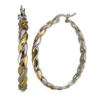 Rustfrit stål Lever Tilbage Earring, Stainless Steel, forgyldt, mode smykker & for kvinde, 4x36mm, 6par/Lot, Solgt af Lot