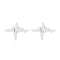 Stainless Steel Stud Earrings, 316 Stainless Steel, plated, fashion jewelry & for woman, more colors for choice, 8x11mm, Sold By Pair