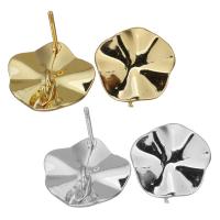 Brass Earring Stud Component plated with loop nickel lead & cadmium free 0.8mm Approx 3.5mm Sold By Lot