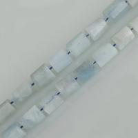 Aquamarine Beads, Column, skyblue, 6x8mm, Hole:Approx 1mm, Approx 29PCs/Strand, Sold Per Approx 15.5 Strand