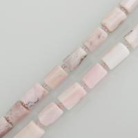 Rosa Opal Perle, Zylinder, Rosa, 8x10mm, Bohrung:ca. 1mm, ca. 28PCs/Strang, verkauft per ca. 15.5 ZollInch Strang