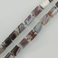 Botswana Achat Perle, Zylinder, gemischte Farben, 10x14mm, Bohrung:ca. 1.5mm, ca. 25PCs/Strang, verkauft per ca. 16 ZollInch Strang