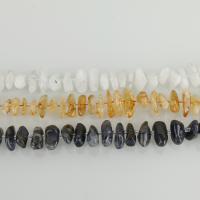 Mischedelstein Perlen, Edelstein, verschiedenen Materialien für die Wahl, 6-10x14-18x9-14mm,2.5x3x3mm, Bohrung:ca. 1.5mm, ca. 47PCs/Strang, verkauft per ca. 15.5 ZollInch Strang