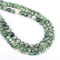 Qinghai Jade Perle, rund, verschiedene Größen vorhanden, grün, Bohrung:ca. 1mm, verkauft per ca. 14.9 ZollInch Strang