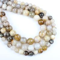 Bamboo Agate Beads, Round, different size for choice, Hole:Approx 1mm, Sold Per Approx 14.9 Inch Strand