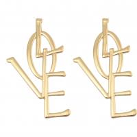 Zinc Alloy Drop Earrings Alphabet Letter plated for woman nickel lead & cadmium free 90mm Sold By Pair