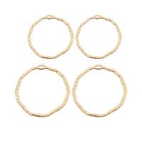 Brass Earring Stud Component, Donut, gold color plated, DIY & different size for choice & hollow, metallic color plated, 10PCs/Lot, Sold By Lot