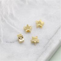 Brass Spacer Bead, Star, gold color plated, DIY, metallic color plated, 2.50x5mm, 20PCs/Lot, Sold By Lot