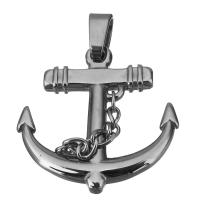Stainless Steel Pendants, Anchor, fashion jewelry & blacken, 37.5x38.5x6.5mm, Hole:Approx 6x7.5mm, Sold By PC