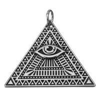 Stainless Steel Pendants, Triangle, fashion jewelry & enamel, original color, 47.5x41.5x3.5mm, Hole:Approx 7mm, Sold By PC