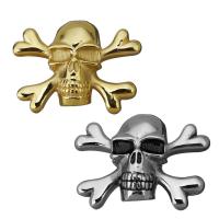 Stainless Steel Skull Pendants, plated, fashion jewelry & Halloween Jewelry Gift, more colors for choice, 59.5x46x16.5mm, Hole:Approx 7.5x11mm, Sold By PC