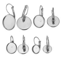 Stainless Steel Clip On Earring Finding, different size for choice, original color, 100PCs/Bag, Sold By Bag