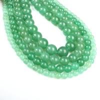 Grüner Aventurin Perle, rund, verschiedene Größen vorhanden, grün, Bohrung:ca. 1mm, verkauft per ca. 14.9 ZollInch Strang