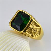 Nerezové Šatonové prst prsten, Nerez, á, módní šperky & různé velikosti pro výběr & s drahokamu, více barev na výběr, 14x3mm, Prodáno By PC