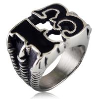 خاتم إصبع الفولاذ المقاوم للصدأ, مطلي, مجوهرات الموضة & حجم مختلفة للاختيار, اللون الأصلي, 18x6mm, تباع بواسطة PC