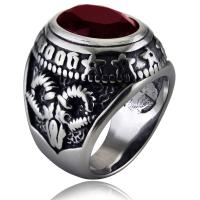 Stainless Steel Finger Ring with Gemstone plated fashion jewelry Sold By PC