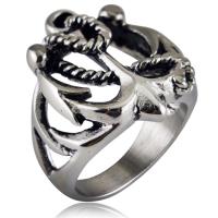 Vinger Ring in edelstaal, Roestvrij staal, plated, mode sieraden & verschillende grootte voor keus, meer kleuren voor de keuze, 27x4mm, Verkocht door PC