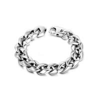 Titanium Steel Bracelet & Bangle Unisex silver color Sold By Lot