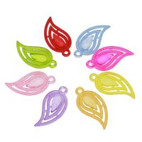 Acrylic Pendants Leaf DIY & transparent mixed colors Approx 2mm Approx Sold By Bag