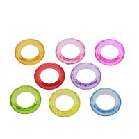 Acrylic Pendants, Donut, DIY & transparent, mixed colors, 20*5mm, Hole:Approx 12mm, Approx 700PCs/Bag, Sold By Bag