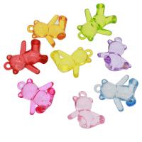 Acrylic Pendants Bear DIY & transparent mixed colors Approx 3mm Approx Sold By Bag