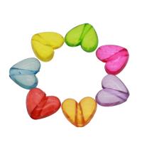 Acrylic Pendants Heart DIY & transparent mixed colors Approx 3mm Approx Sold By Bag
