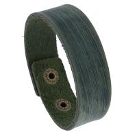 Faux Leather Bracelet with Iron Round plated fashion jewelry & Unisex 20mm Sold Per 9.1 Inch Strand