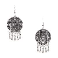 Fashion Fringe Earrings, Tibetan Style, plated, fashion jewelry & for woman, more colors for choice, nickel, lead & cadmium free, 60x30mm, Sold By Pair