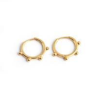 925 Sterling Silver Hoop Earrings Donut plated for woman 16.3mm Sold By Pair
