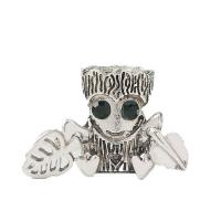 Zinc Alloy European Large Hole Beads Cartoon plated DIY & with rhinestone metallic color plated Sold By Lot
