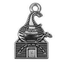 Tibetan Style Pendants, fashion jewelry & blacken, silver color, nickel, lead & cadmium free, 14x21.5x3mm, Hole:Approx 2mm, 100PCs/Lot, Sold By Lot