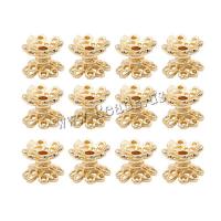Brass Bead Cap, gold color plated, DIY & hollow, metallic color plated, 5x5mm, 10PCs/Lot, Sold By Lot