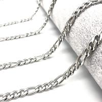 Rozsdamentes acélból készült ékszerek Chain, Stainless Steel, DIY, az eredeti szín, 7.2mm,8mm, 10m/Lot, Által értékesített Lot