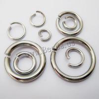 Edelstahl offene Ringe, Kreisring, poliert, DIY & verschiedene Größen vorhanden, originale Farbe, 1000PCs/Menge, verkauft von Menge